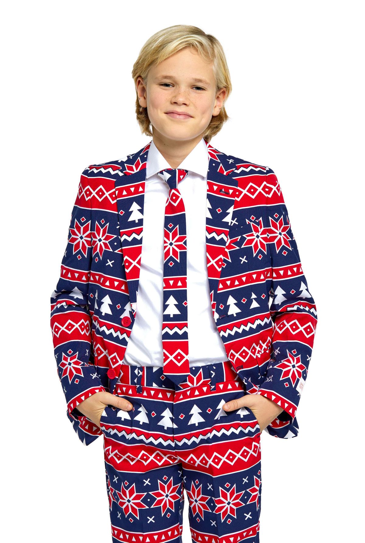 TEEN BOYS Nordic Noel 2 Piece Suit + Tie