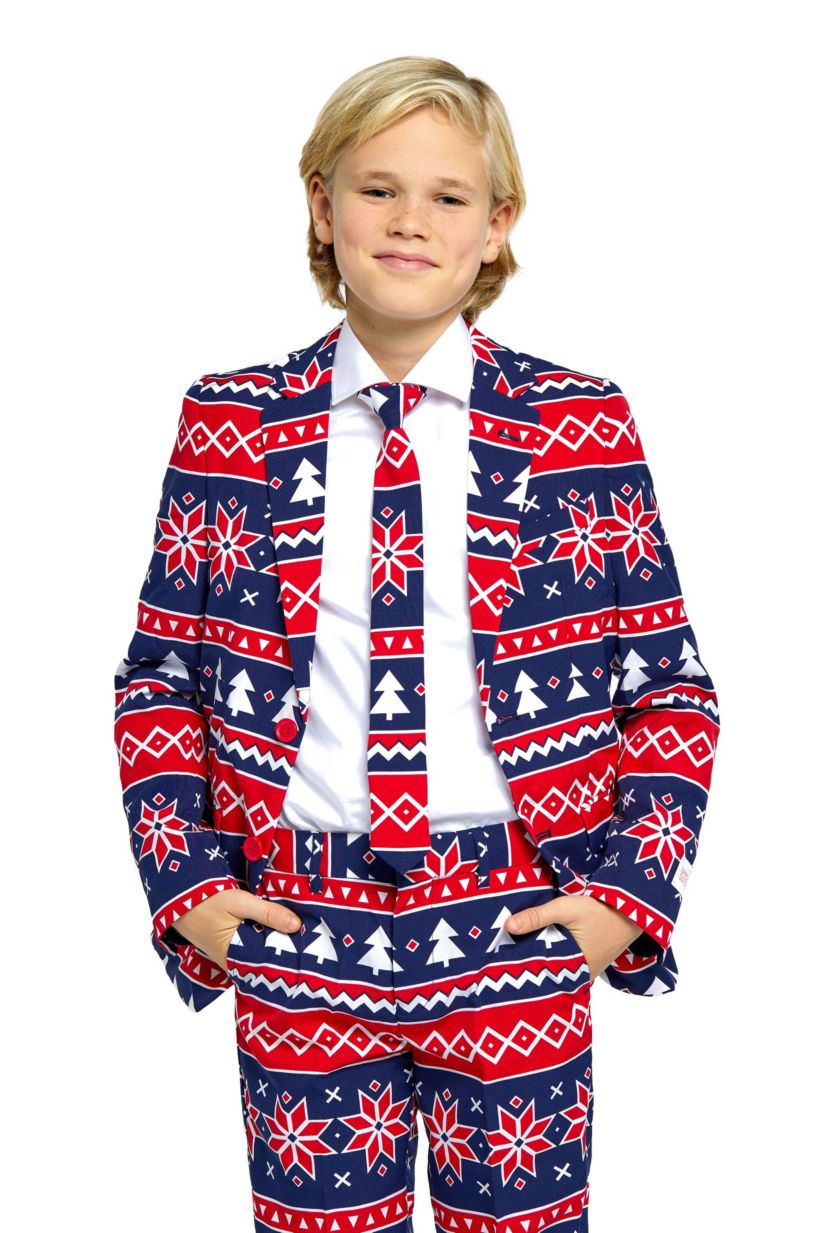 TEEN BOYS Nordic Noel 2 Piece Suit + Tie