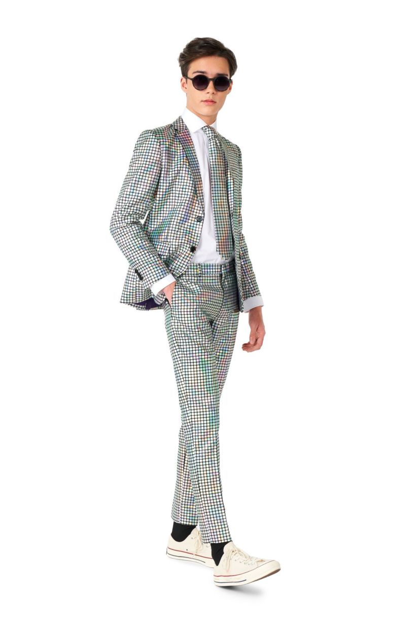 TEEN BOYS Discoballer 2 Piece Suit + Tie