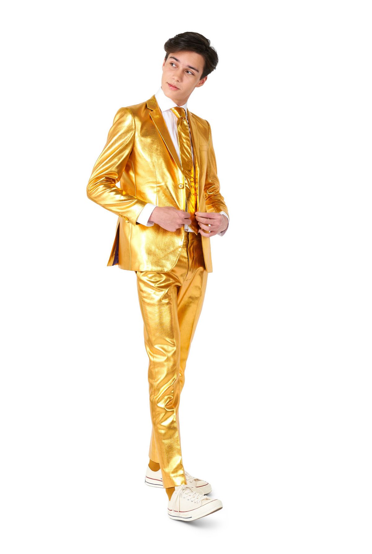 TEEN BOYS Groovy Gold 2 Piece Suit + Tie