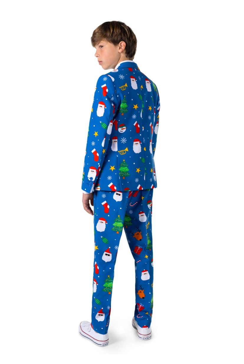 TEEN BOYS Festivity Blue 2 Piece Suit + Tie