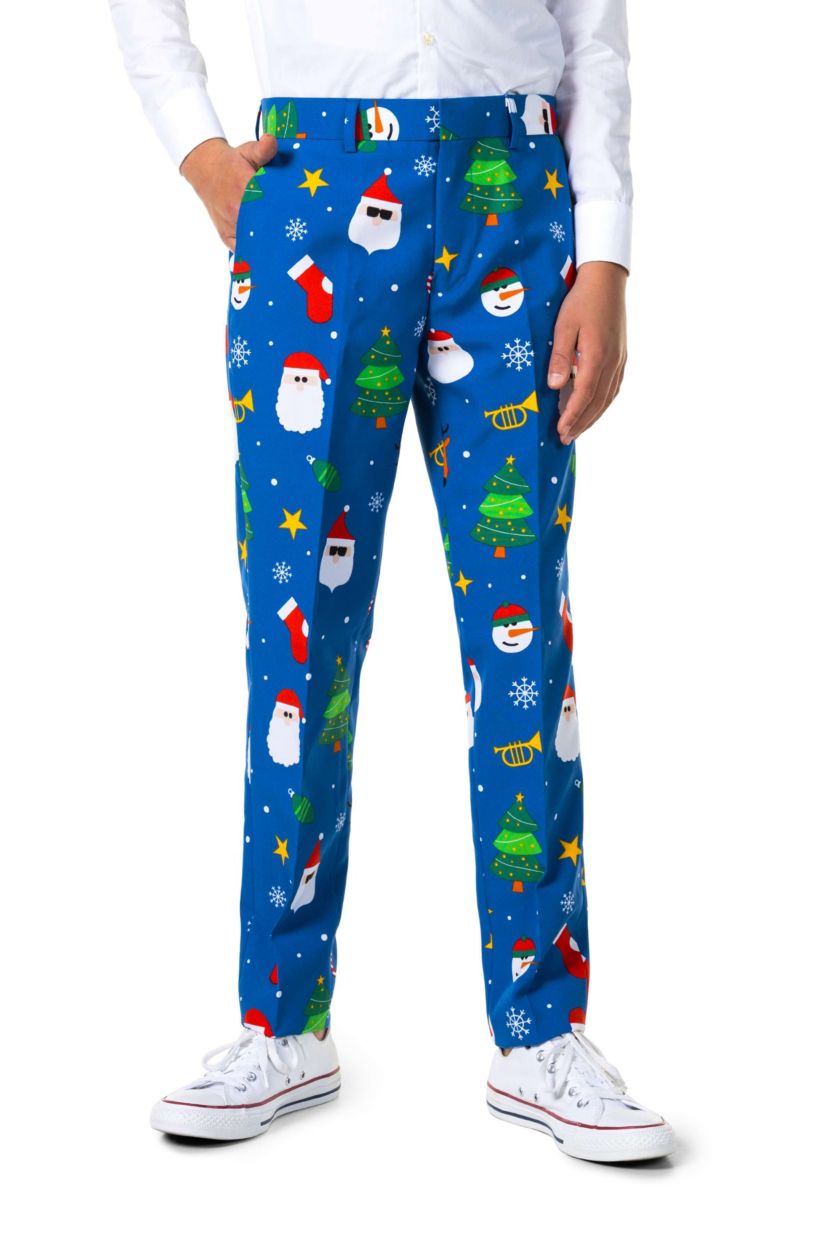 TEEN BOYS Festivity Blue 2 Piece Suit + Tie