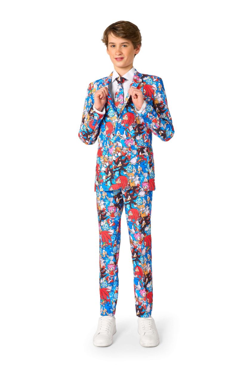OppoSuits Teen Boys Suit - Sonic The Hedgehog - Blue