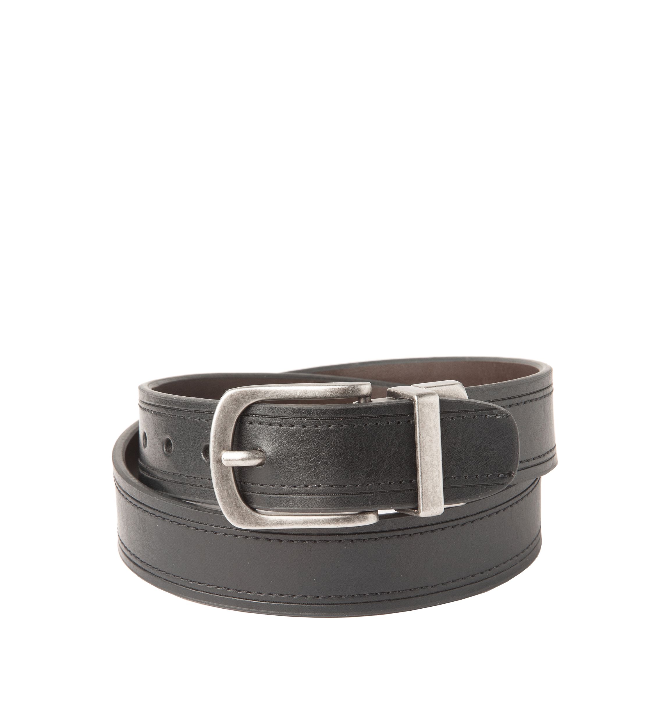 Boys 4-7 Black Stitching Belt