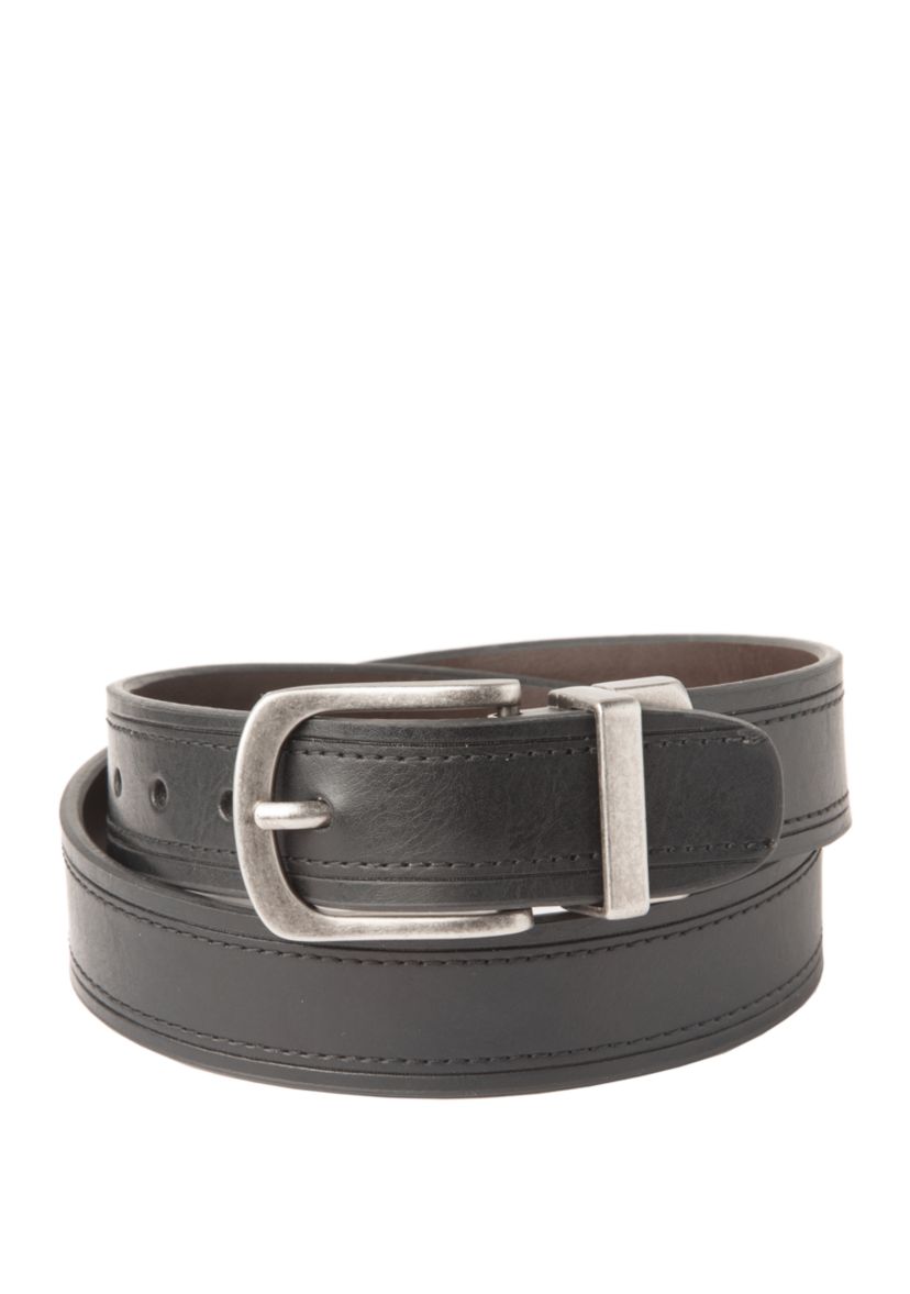 Boys 4-7 Black Stitching Belt