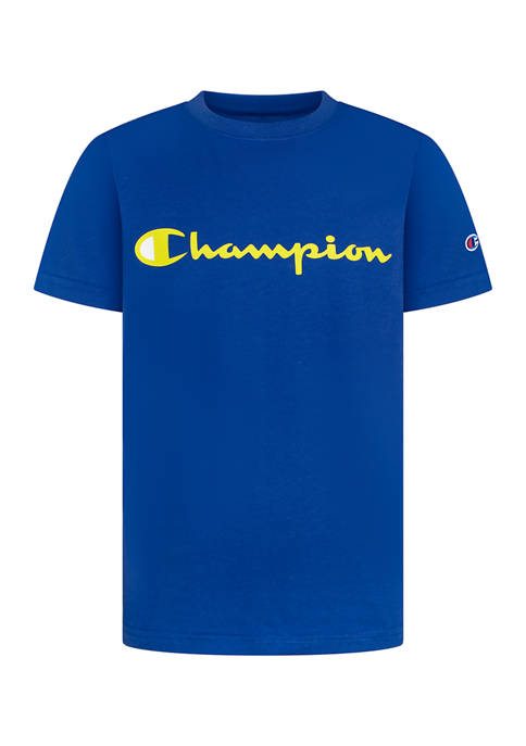 Champion® Boys 8-20 Short Sleeve Script T-Shirt