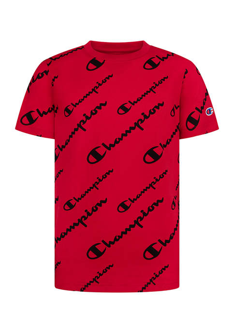 Champion® Boys 8-20 Allover Script T-Shirt