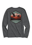 Boys 8-20 Long Sleeve Mountain Scape Graphic T-Shirt