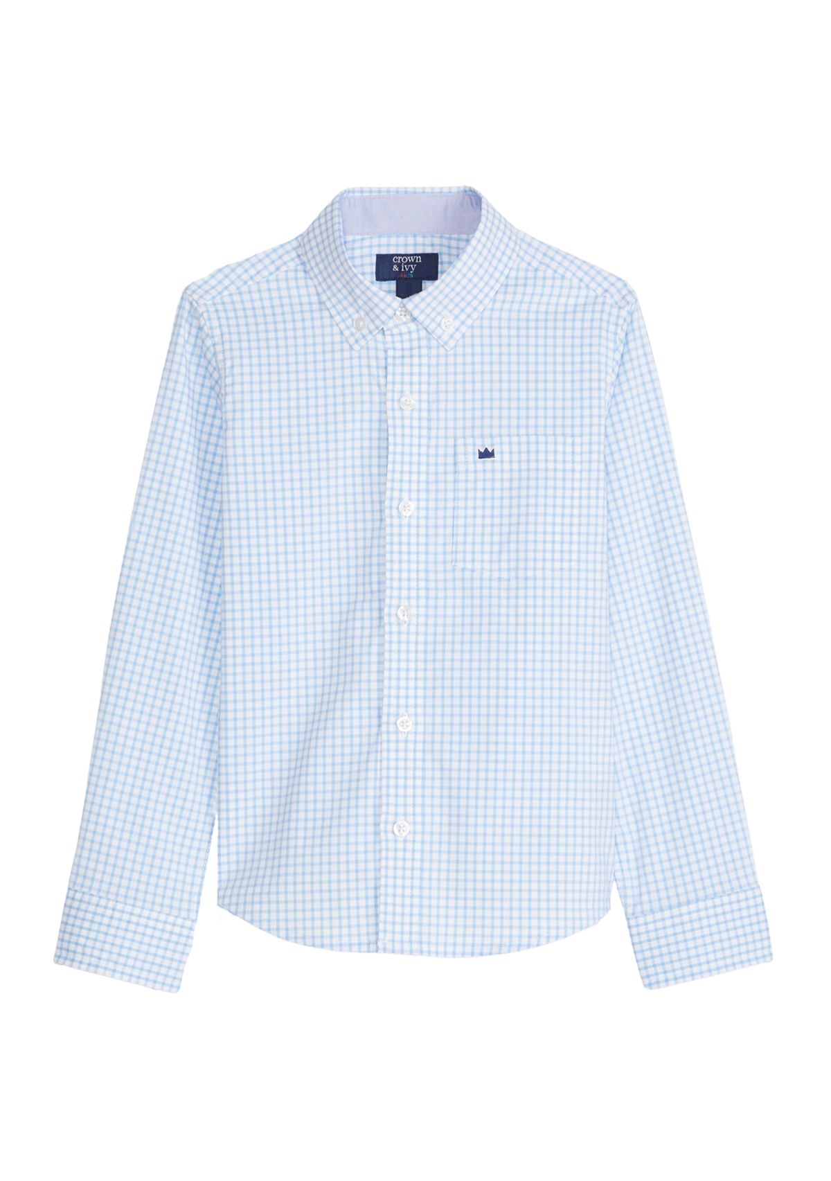 Boys 4-7 Woven Poplin Button Down Shirt
