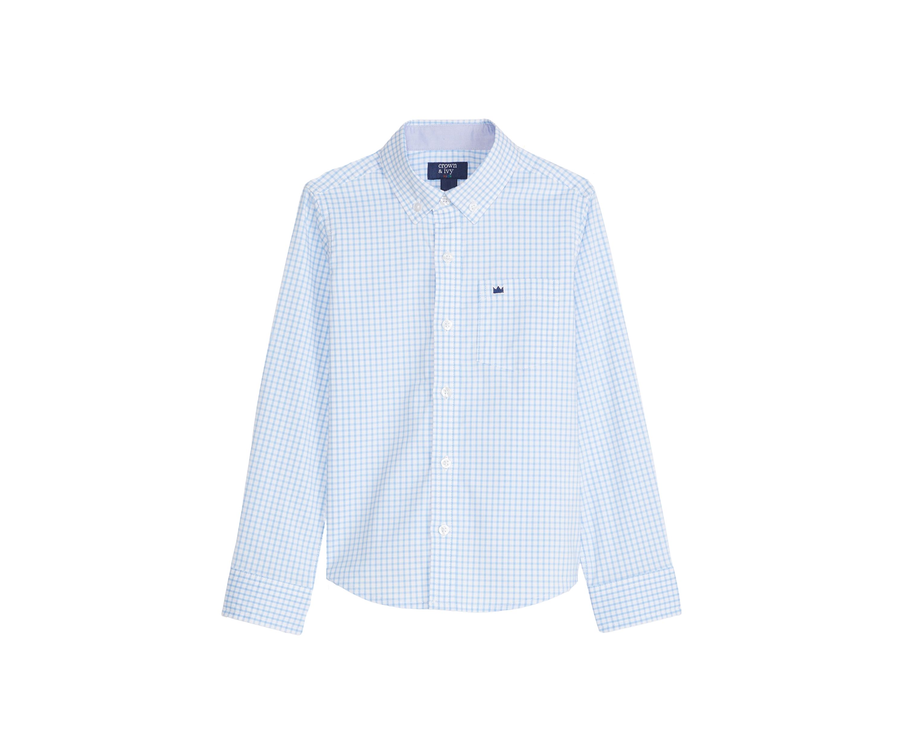 Boys 4-7 Woven Poplin Button Down Shirt