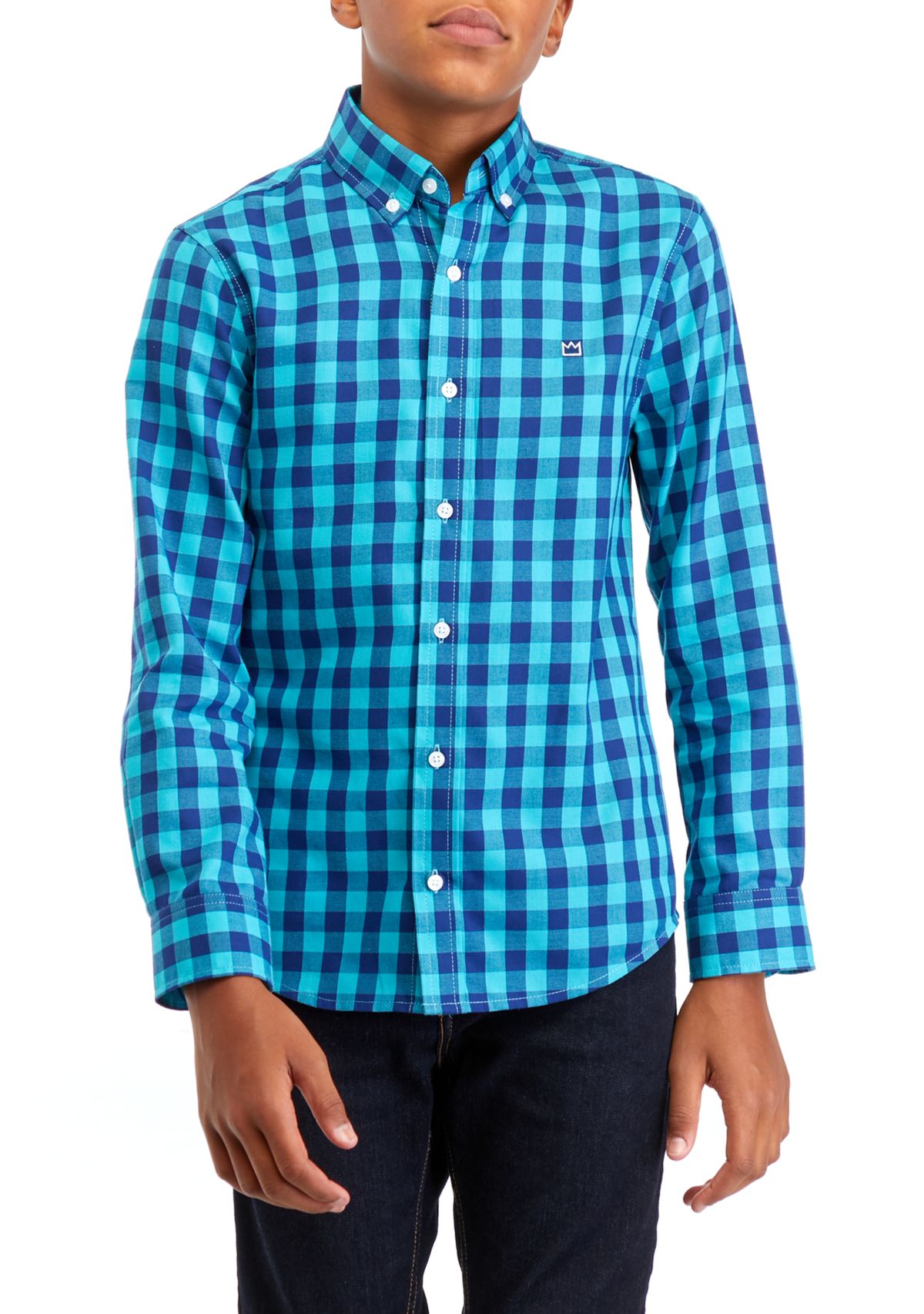 Boys 8-20 Twill Buffalo Check Shirt