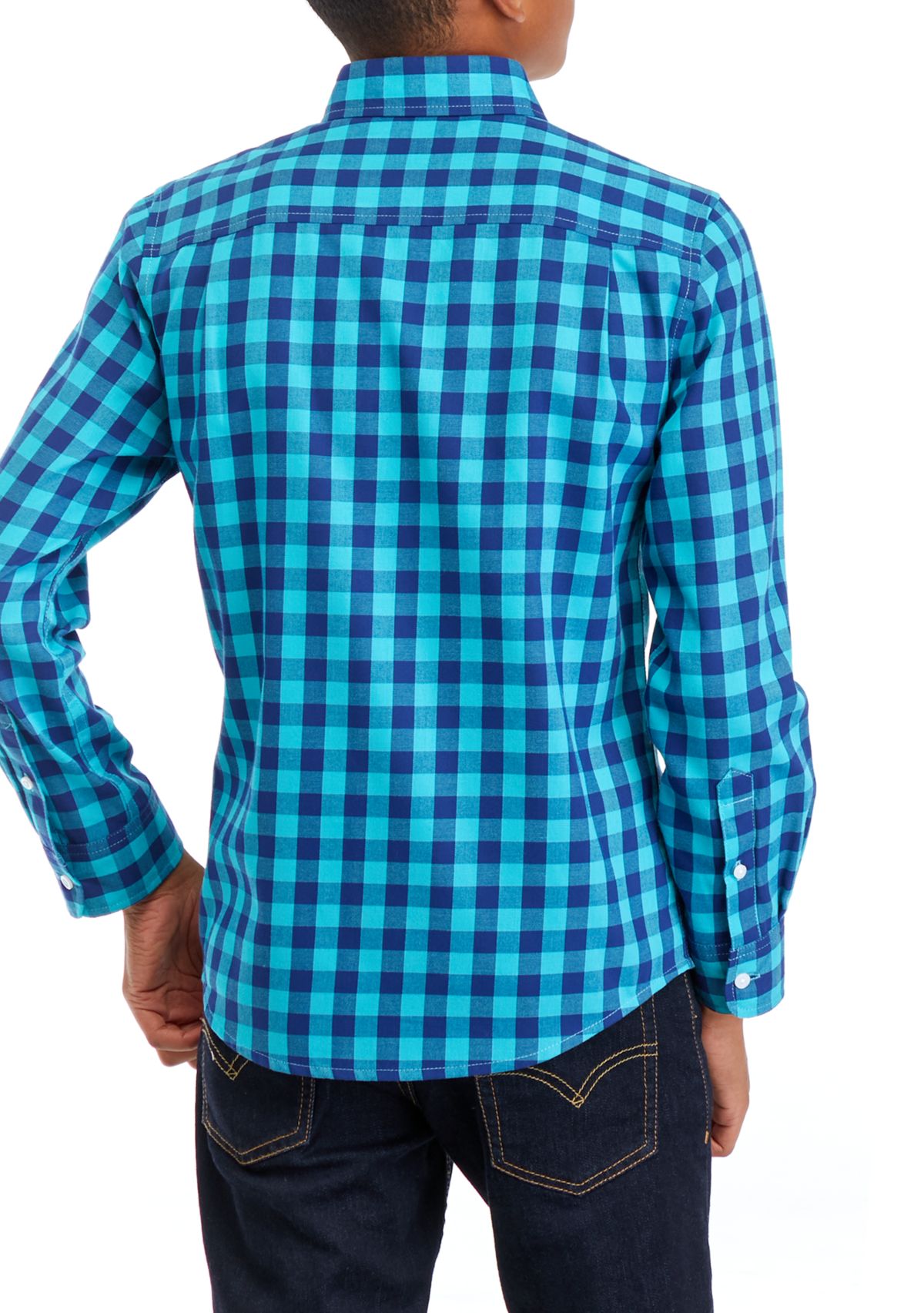 Boys 8-20 Twill Buffalo Check Shirt