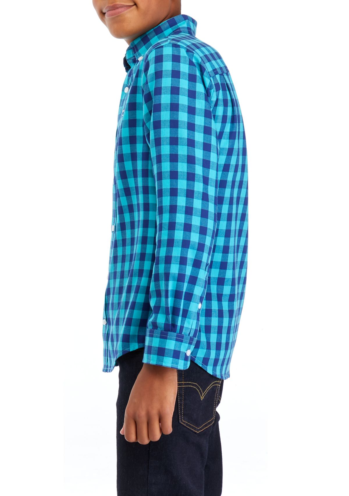 Boys 8-20 Twill Buffalo Check Shirt