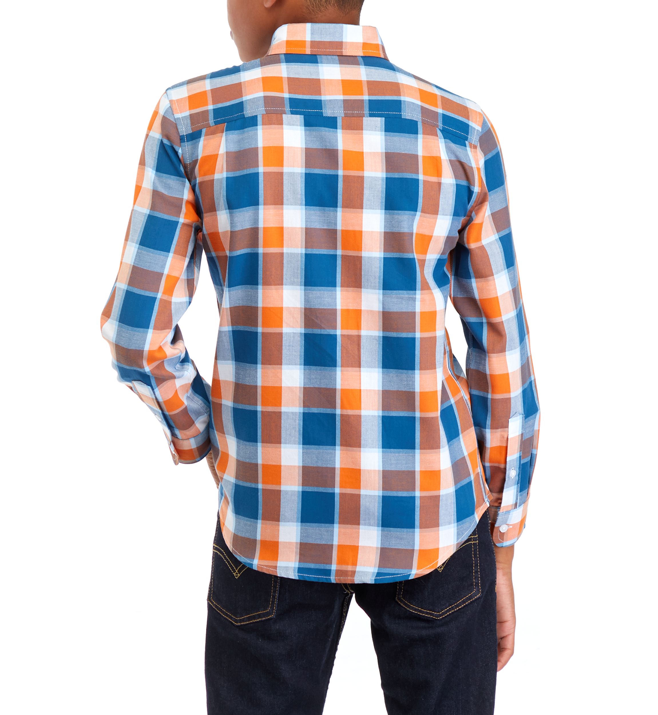 Boys 8-20 Woven Twill Plaid Shirt