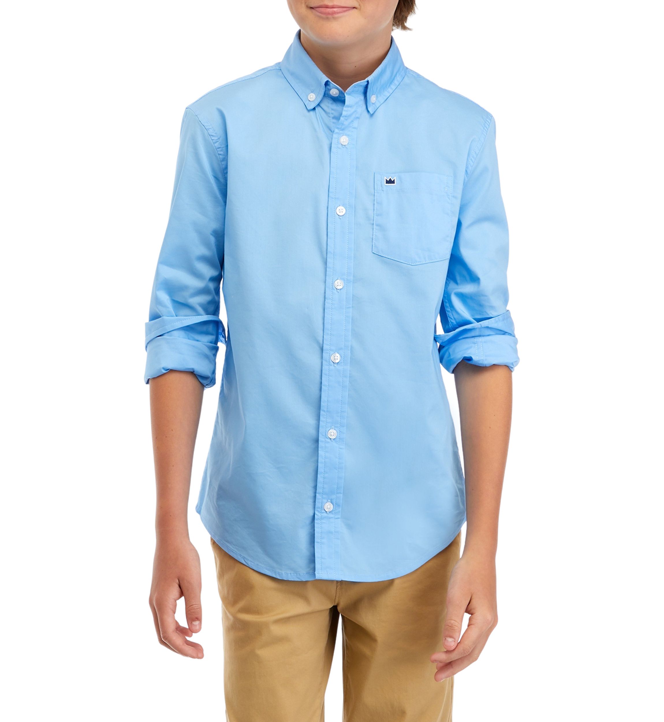 Boys 8-20 Woven Poplin Shirt