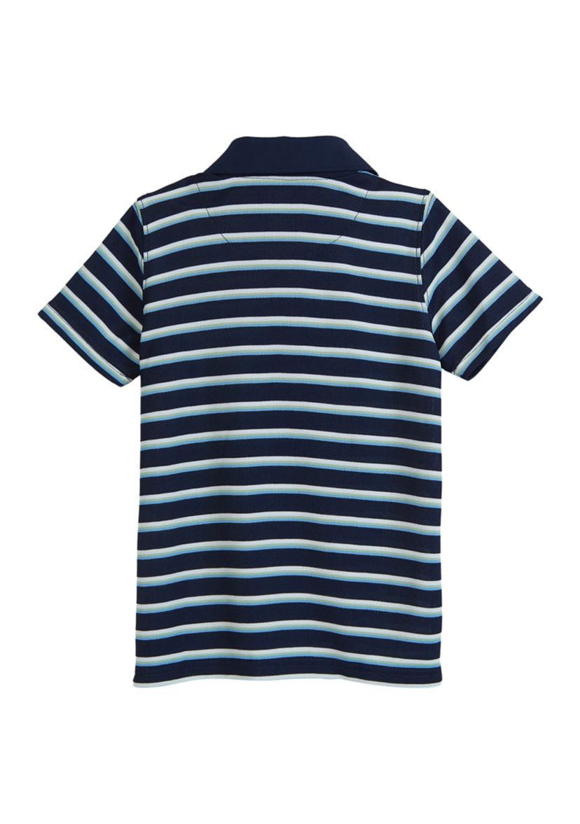 Boys 4-7 Short Sleeve Triple Stripe Performance Polo Shirt