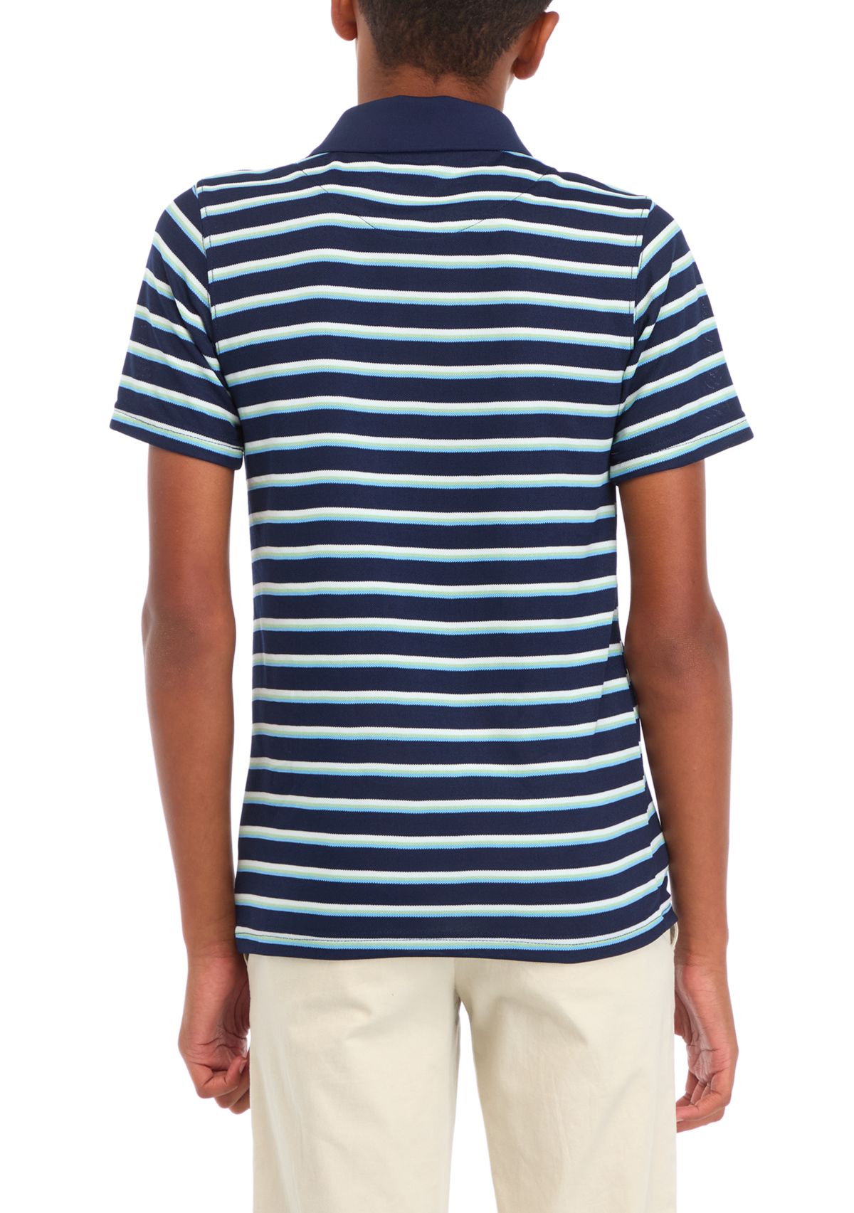 	  Boys 8-20 Short Sleeve Stripe Polo Shirt 