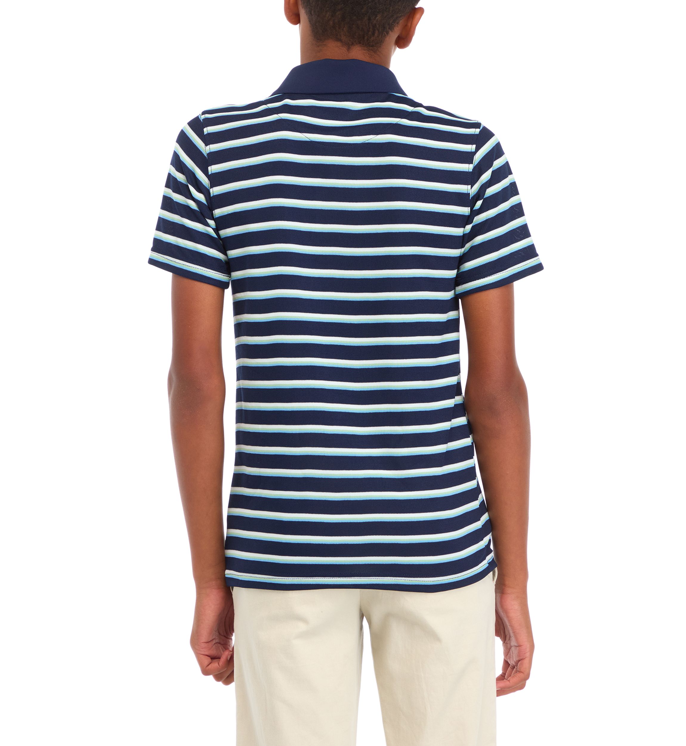 	  Boys 8-20 Short Sleeve Stripe Polo Shirt 