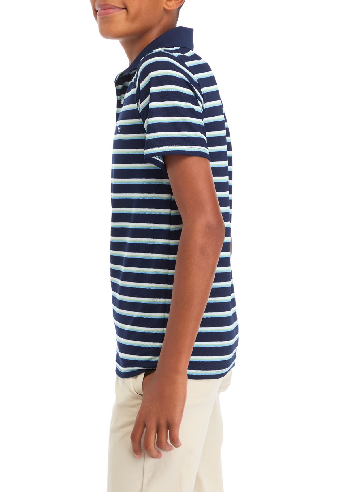 	  Boys 8-20 Short Sleeve Stripe Polo Shirt 