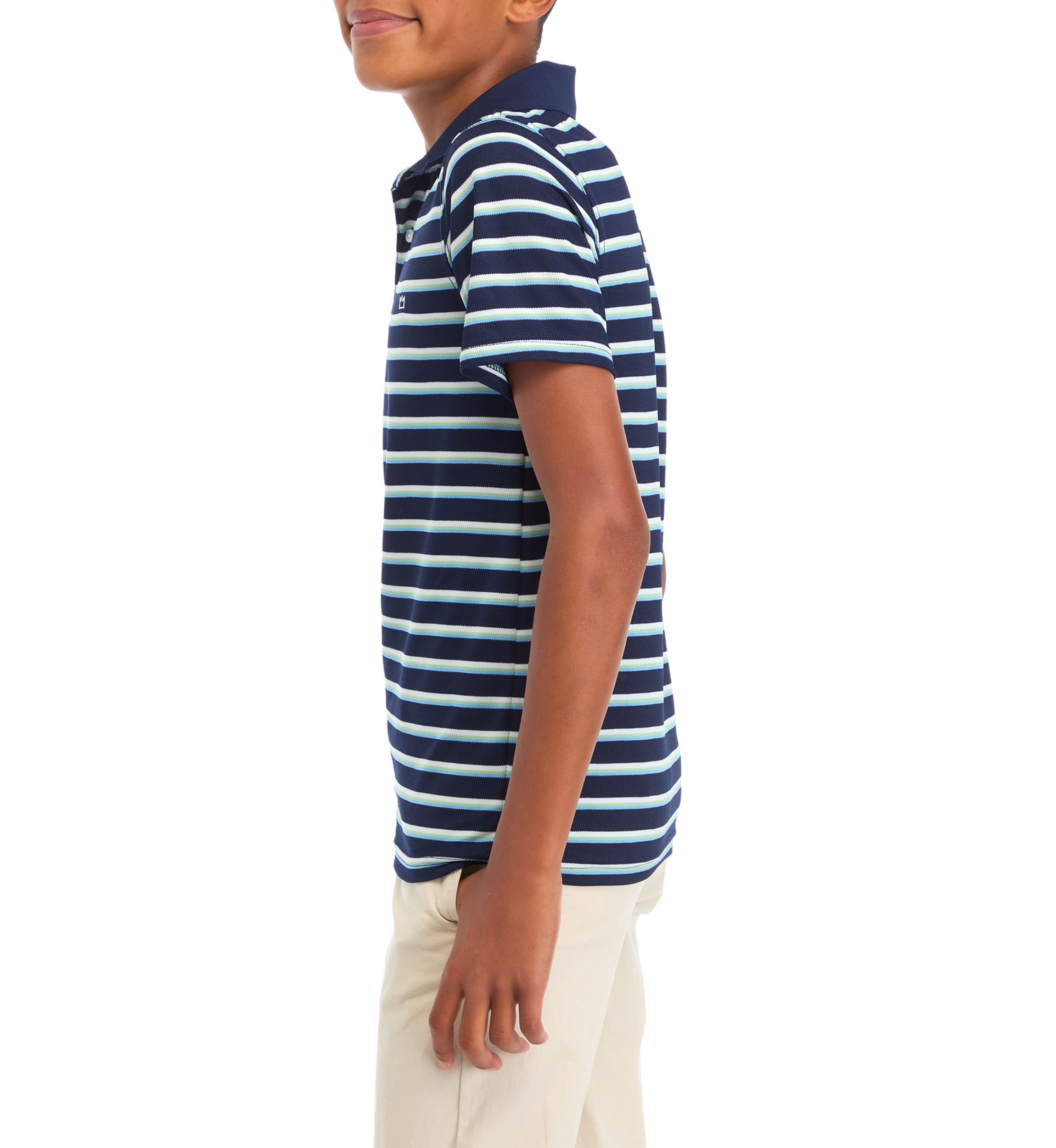 	  Boys 8-20 Short Sleeve Stripe Polo Shirt 