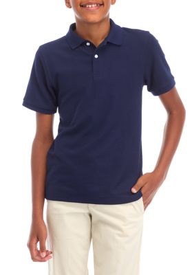 Crown & Ivy Boys 8-20 Short Sleeve Solid Polo Shirt