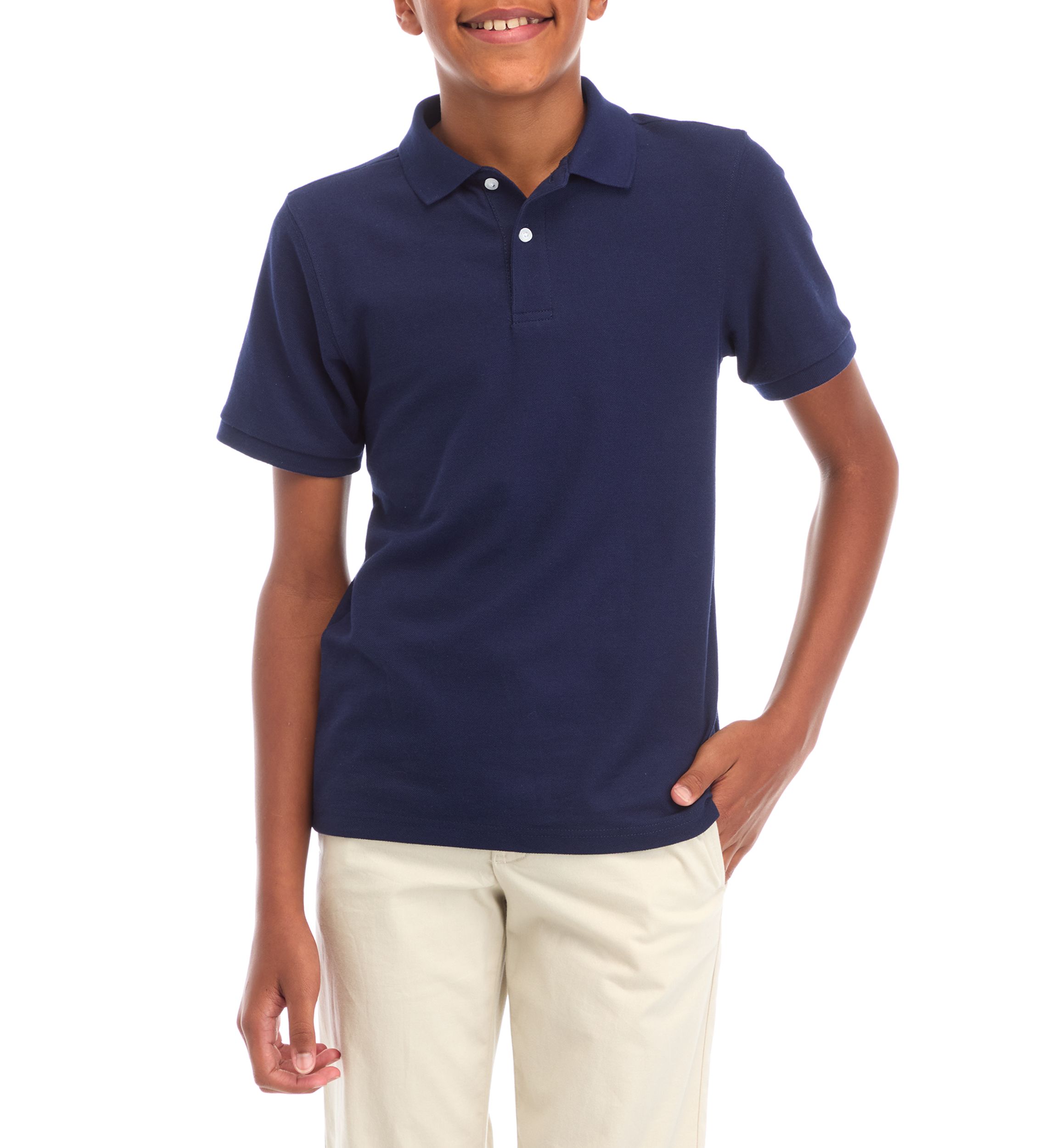 Boys 8-20 Short Sleeve Solid Polo Shirt 