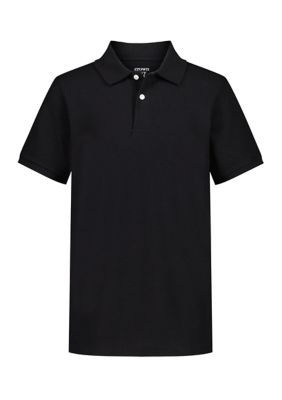 Crown & Ivy Boys 4-7 Short Sleeve Solid Pique Polo