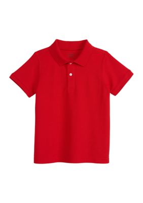 Crown & Ivy Boys 4-7 Short Sleeve Solid Piqué Polo Shirt