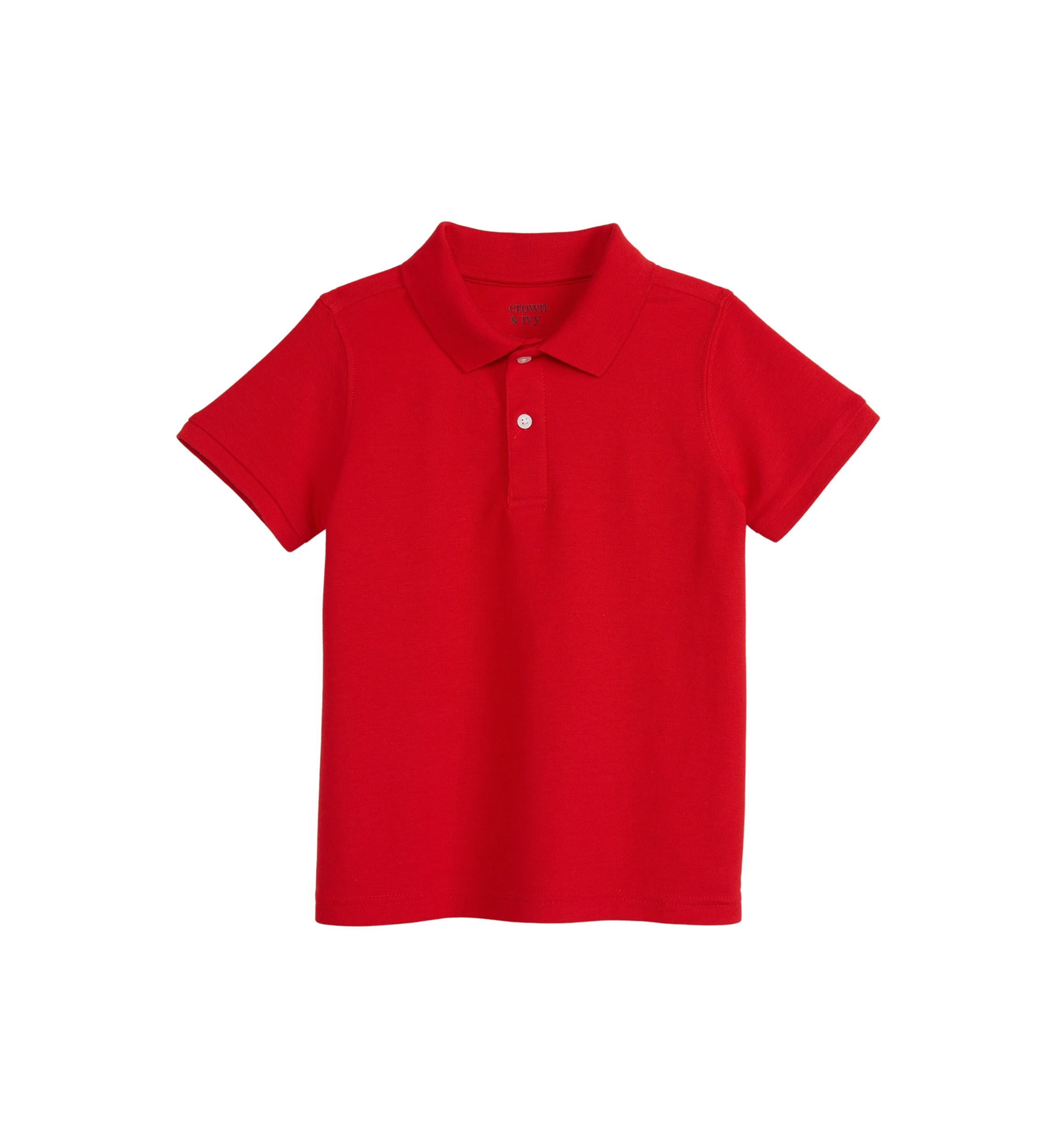 Boys 4-7 Short Sleeve Solid Piqué Polo Shirt