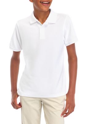 Crown & Ivy Boys 8-20 Short Sleeve Solid Polo Shirt
