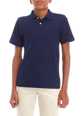 Crown & Ivy Boys 8-20 Short Sleeve Solid Polo Shirt