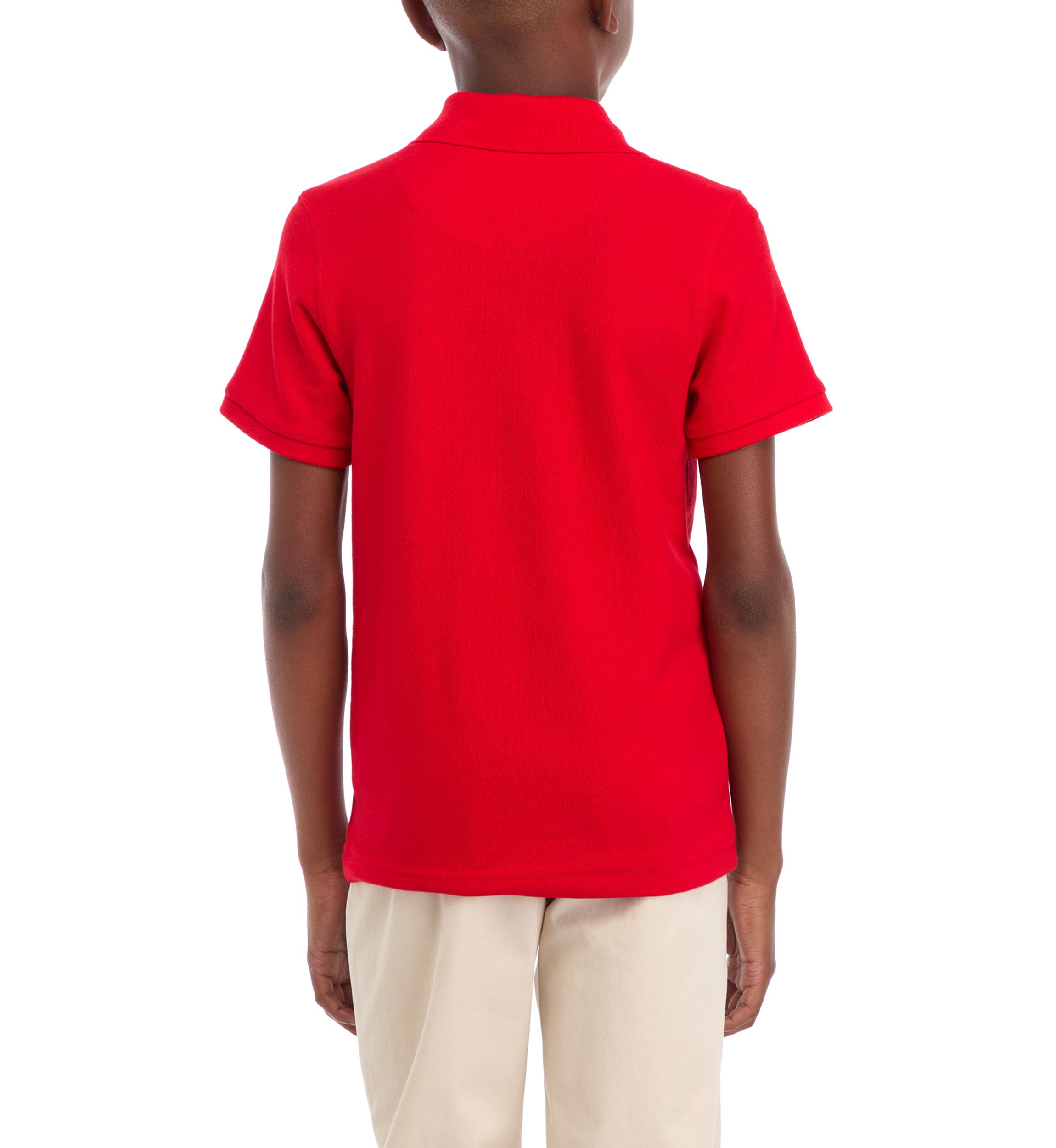Boys 8-20 Short Sleeve Solid Pique Polo Shirt