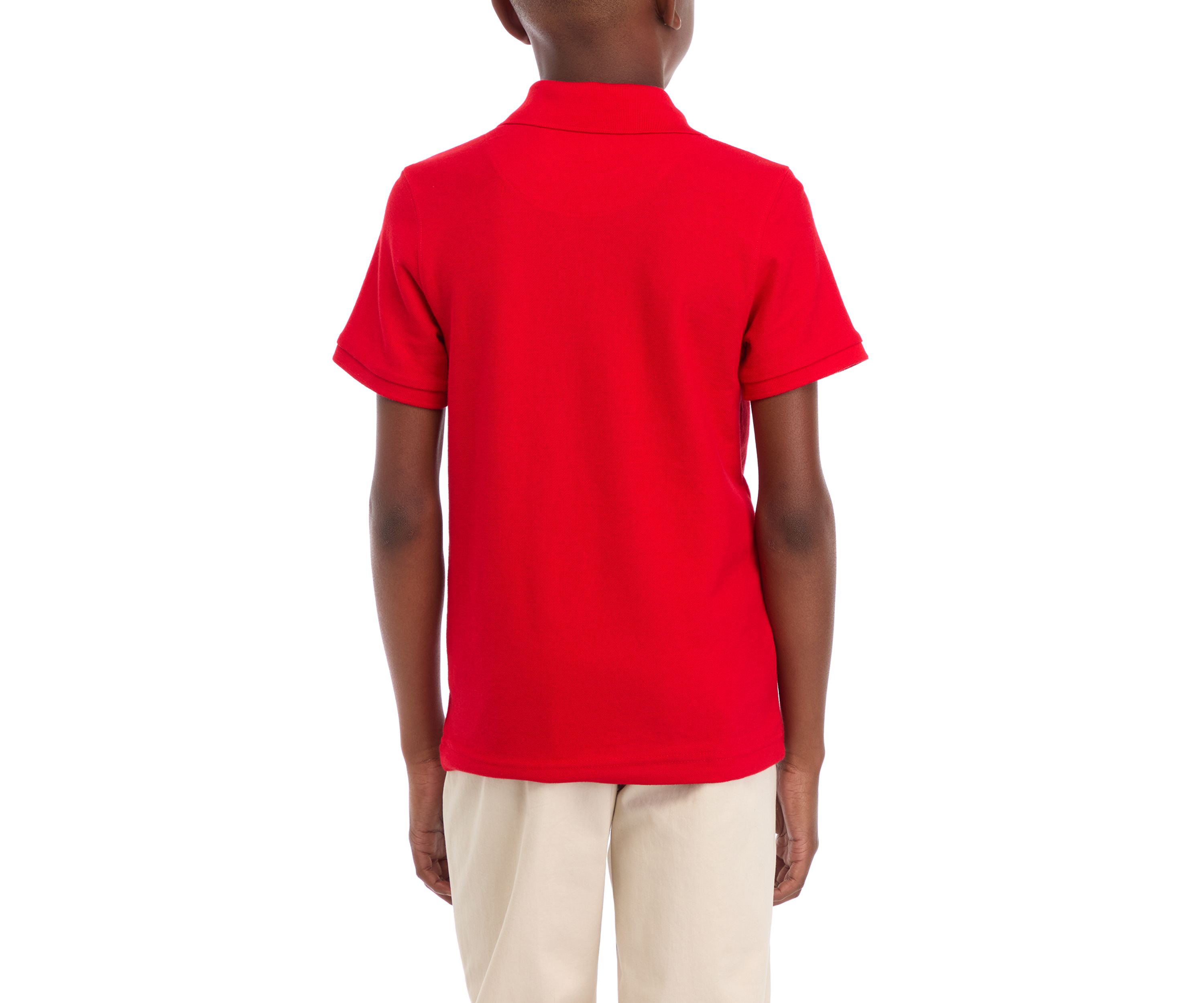 Boys 8-20 Short Sleeve Solid Pique Polo Shirt