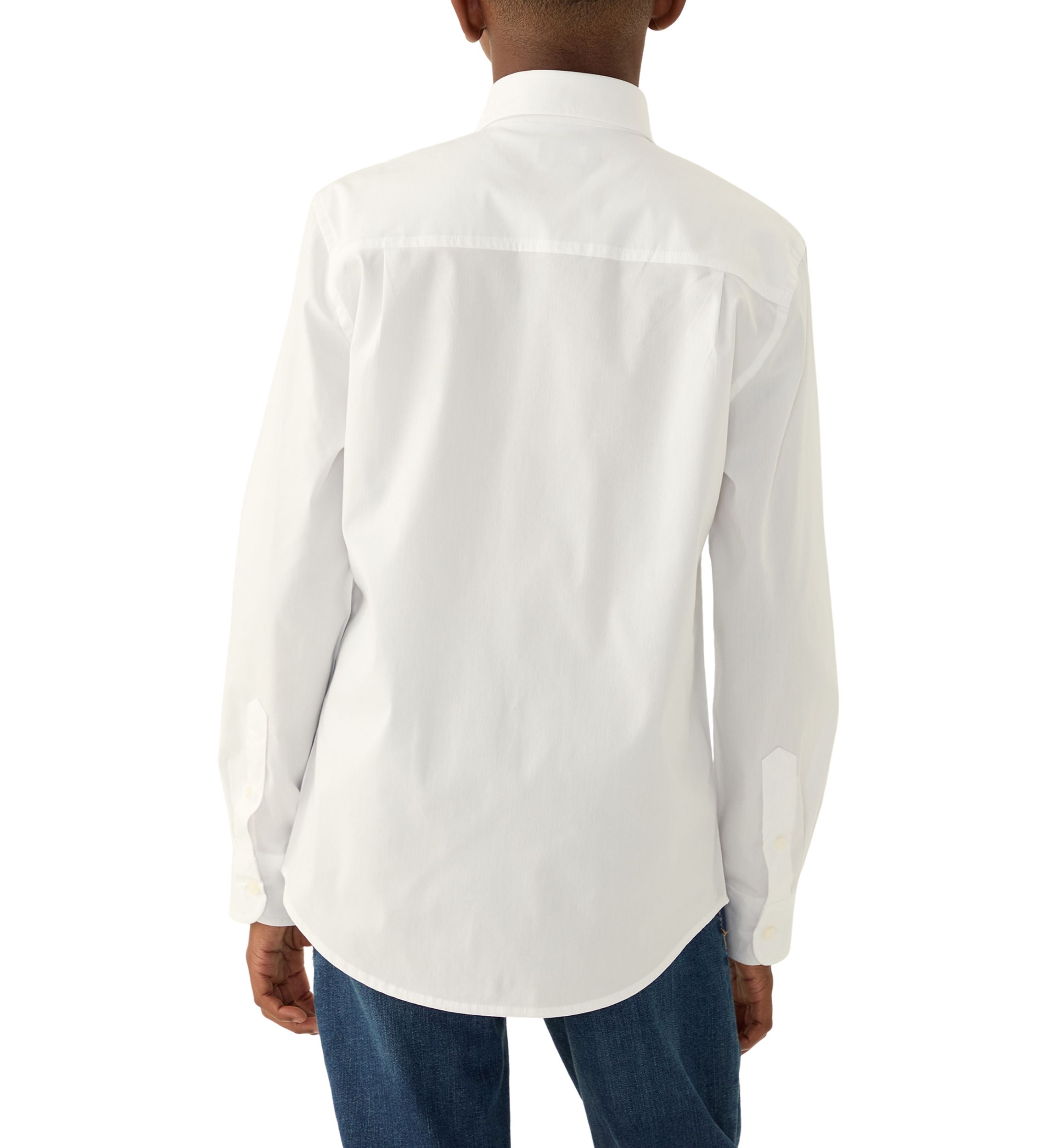Boys 8-20 Long Sleeve Woven Poplin Shirt