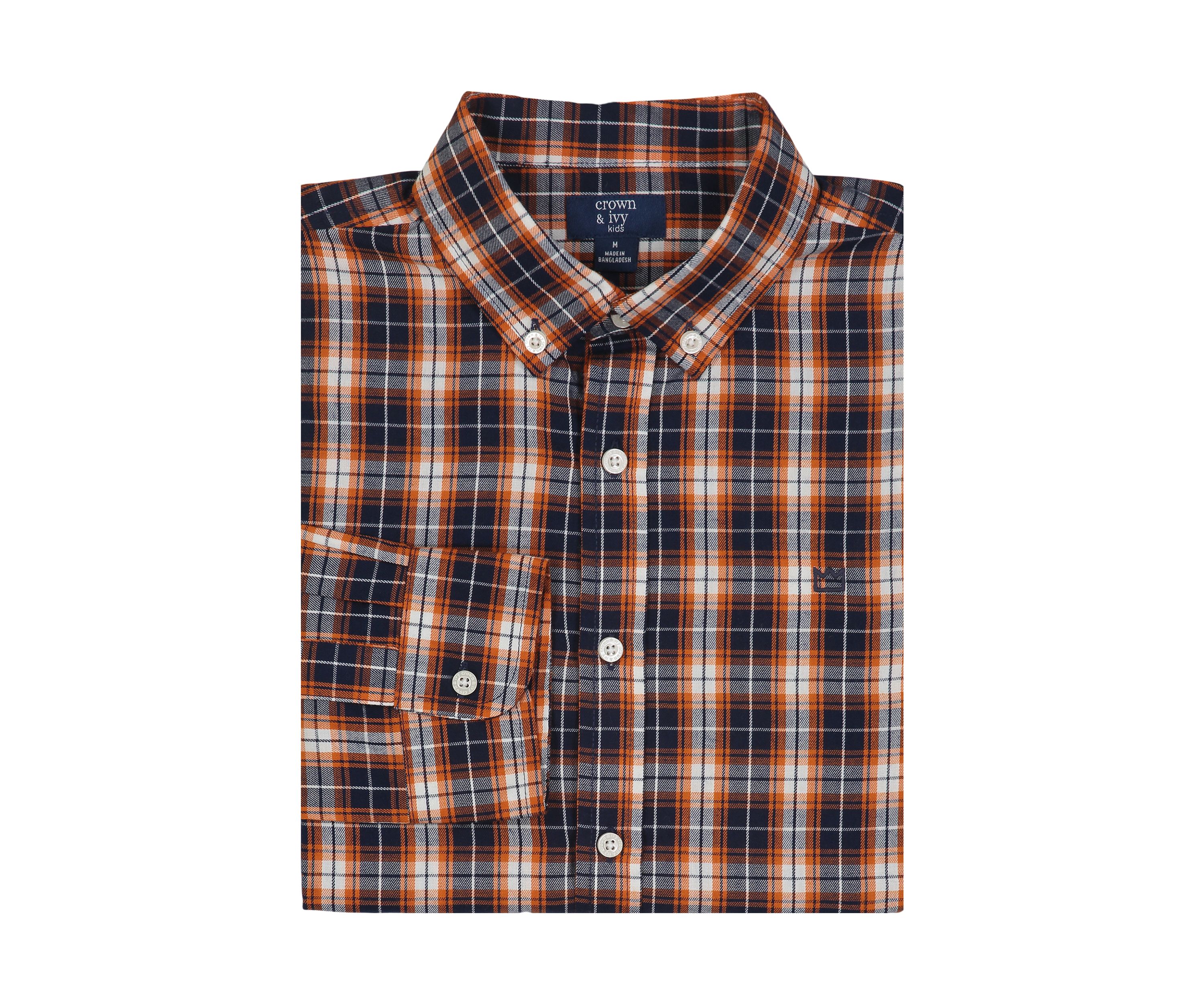 Boys 4-7 Woven Brushed Twill Button Down Shirt