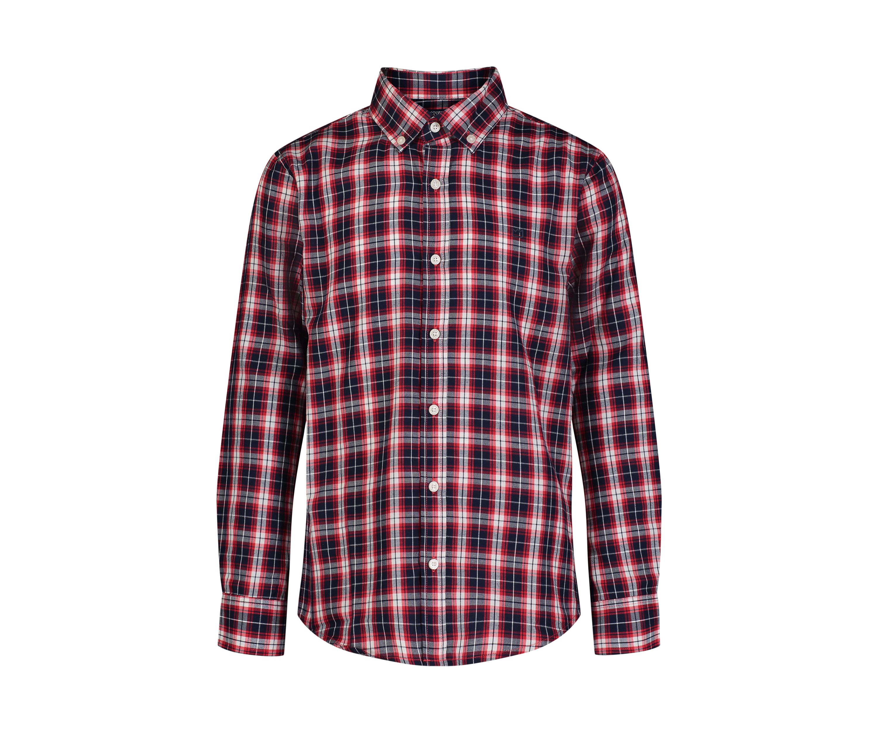 Boys 8-20 Woven Brushed Twill Button Down Shirt