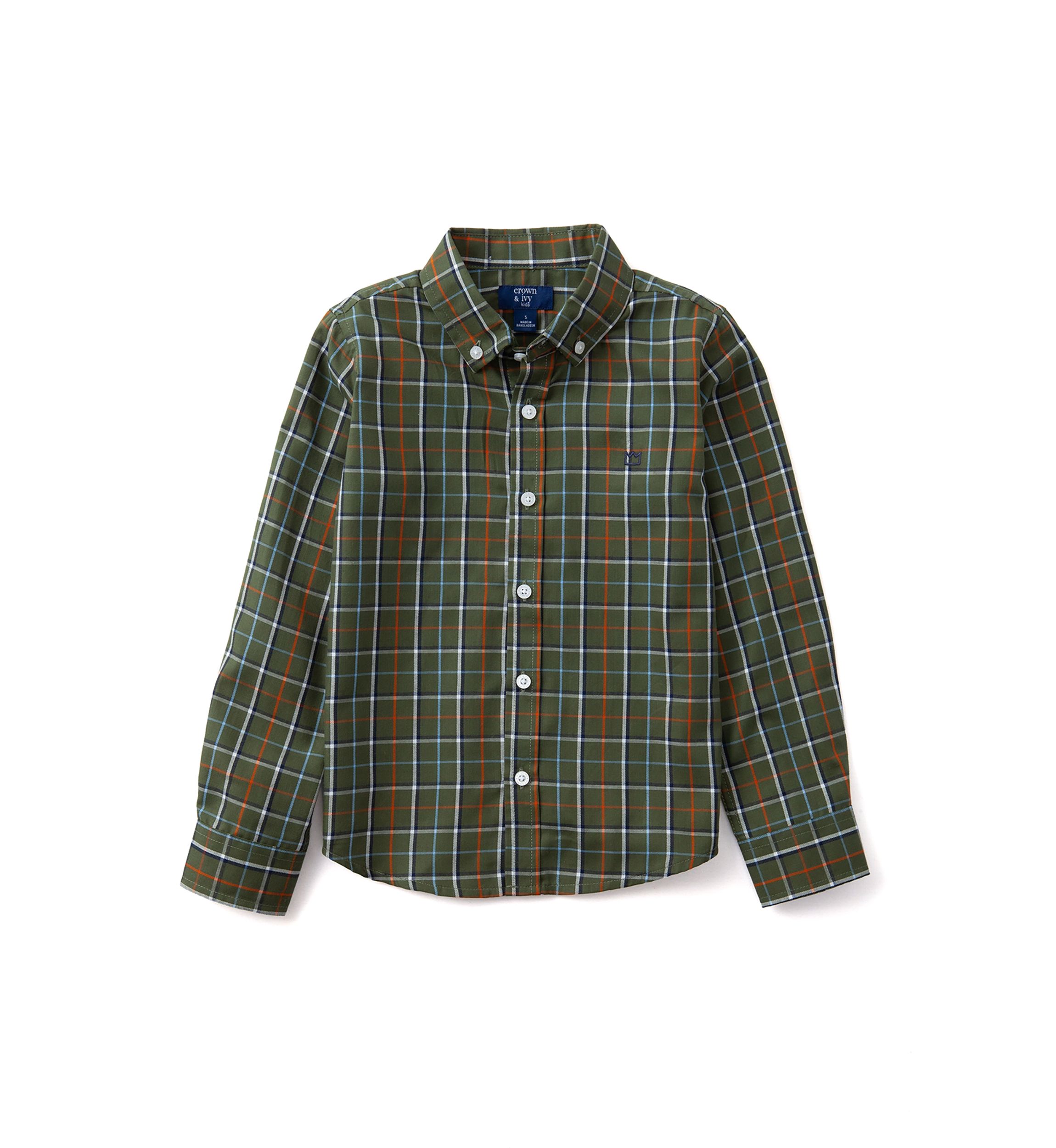 Boys 4-7 Printed Button Down Shirt 