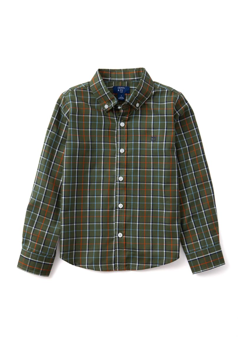 Boys 4-7 Printed Button Down Shirt 