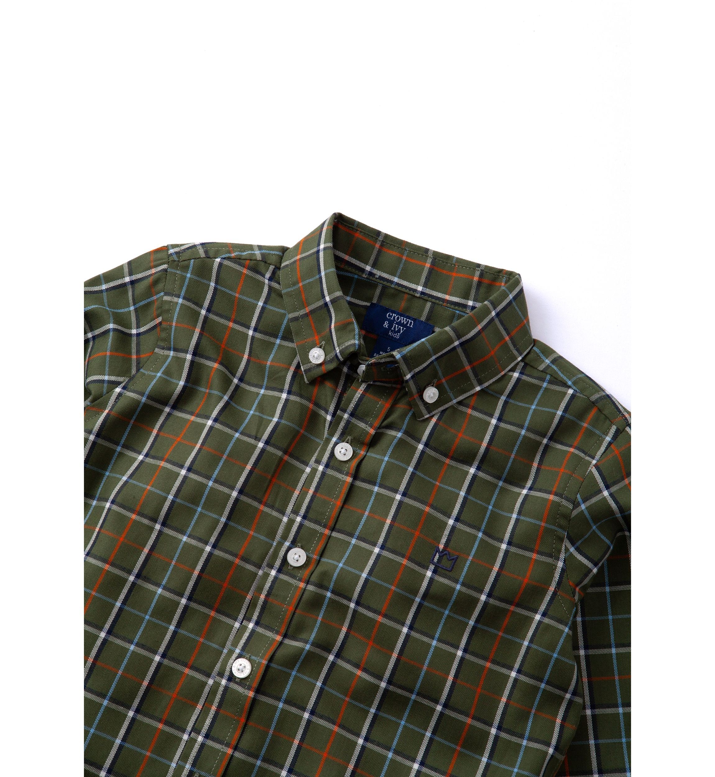Boys 4-7 Printed Button Down Shirt 