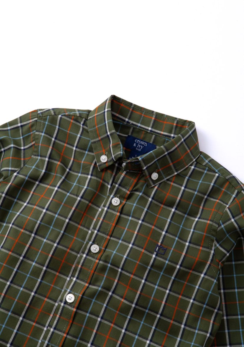 Boys 4-7 Printed Button Down Shirt 
