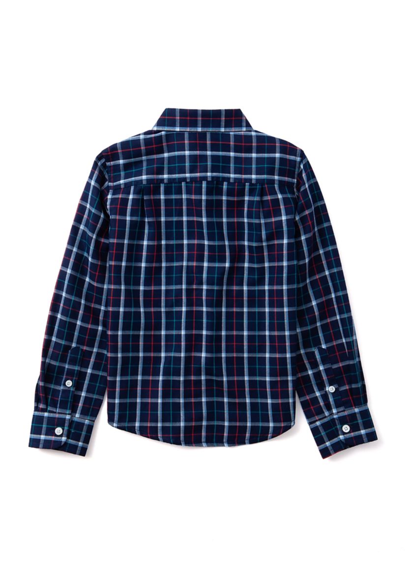 Boys 4-7 Woven Brushed Twill Button Down Shirt