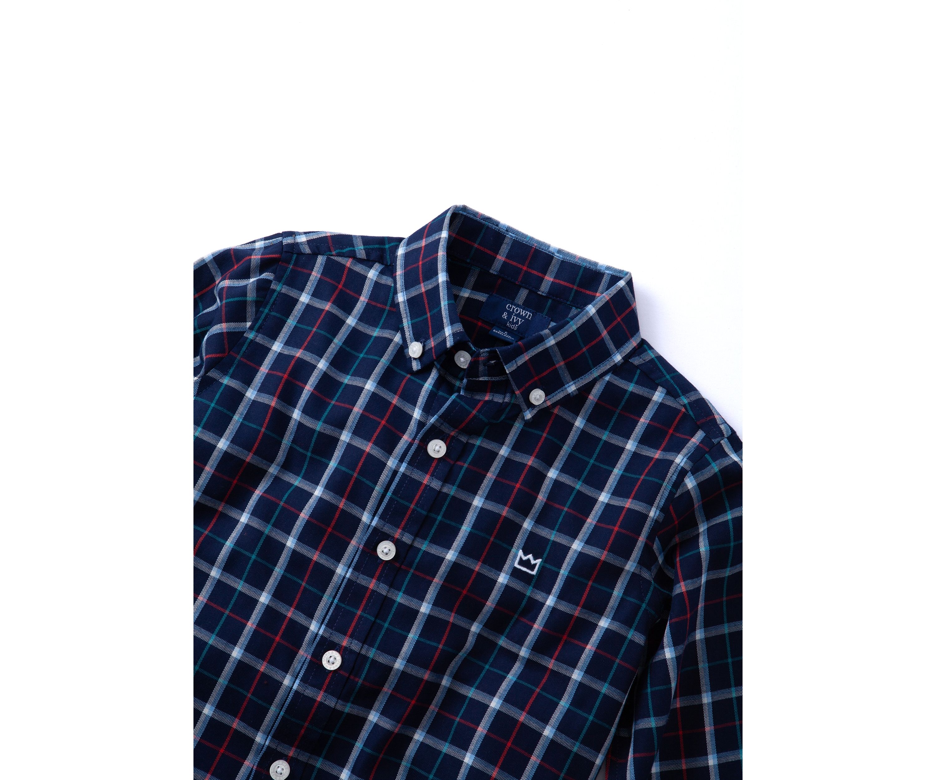Boys 4-7 Woven Brushed Twill Button Down Shirt