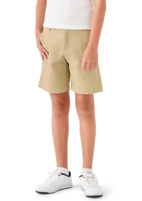 Crown & Ivy Boys 8-20 7-Inch Flat Front Twill Shorts