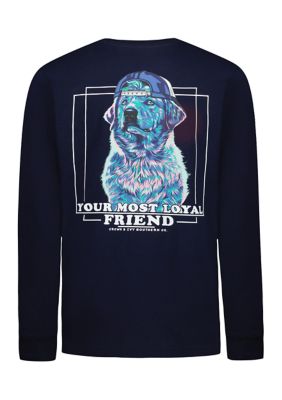 Crown & Ivy Boys 4-7 Long Sleeve Loyal Friend Graphic Shirt