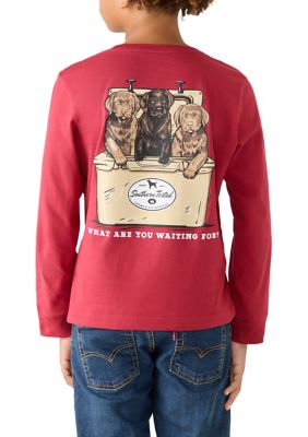 Crown & Ivy Boys 8-20 Dogs in Cooler Graphic Long Sleeve Shirt
