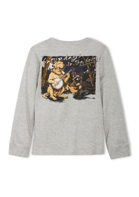 Crown & Ivy Boys 4-7 Dog Banjo Graphic Long Sleeve Tee
