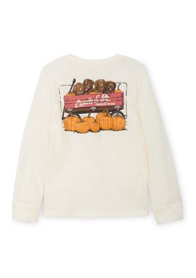 Crown & Ivy Boys 4-7 Pumpkin Wagon Dogs Graphic Tee