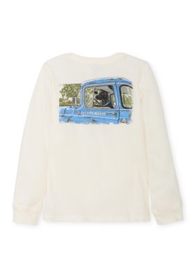 Crown & Ivy Boys 4-7 Truck Graphic Long Sleeve Tee