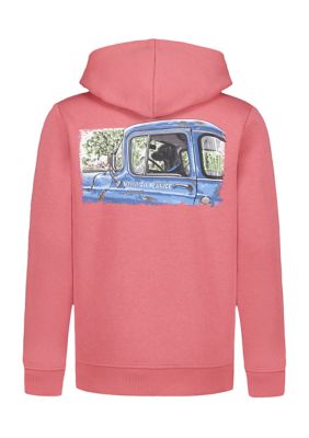 Crown & Ivy Boys 4-7 Dog Driving Truck Graphic Fleece Hoodie