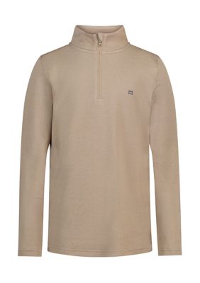 Crown & Ivy Boys 4-7 Feeder Striped 1/4 Zip Pullover
